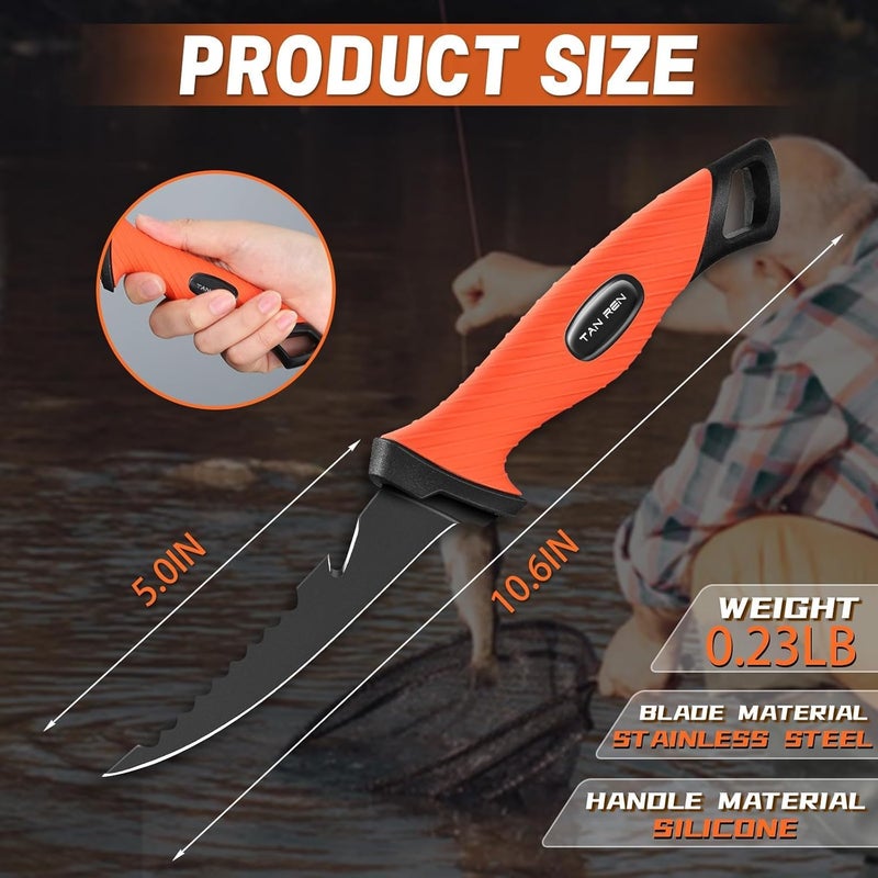 TAN REN 5 Inch Bait Knife for Fishing, Sharp Stainless Steel Fish Knife for Filleting and Cleaning, Perfect Fillet Knives with Sheath for Saltwater or Freshwater Use - Image 5
